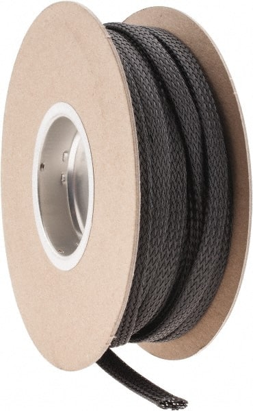 75 Ft. Long, Black Braided Expandable Cable Sleeve
