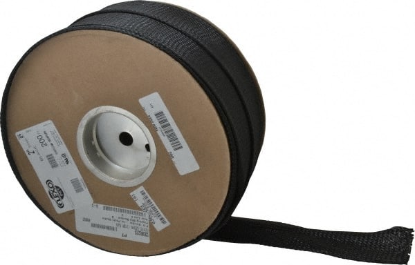 Techflex PTN2.00BK200 Black Braided Expandable Cable Sleeve 