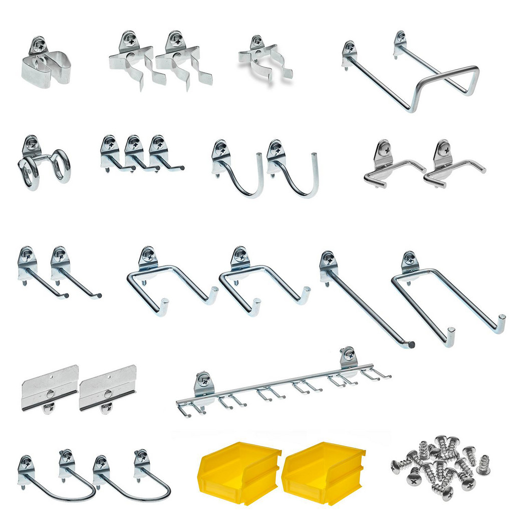 Triton Multi-Ring Pegboard Hook 2-Pack - Heavy-Duty Steel Tool Holder For 1/8" & 1/4" Pegboards