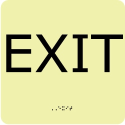 Exit Sign: "Exit"