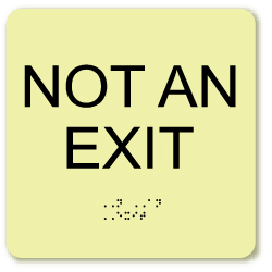 Safety Signs: Sign Type: Exit - Plastic, Wall, 8" High, 8" Wide