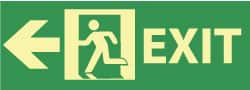 Exit, Pressure Sensitive Vinyl Exit Sign