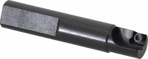 1/2" Cut Diam, 0.23" Max Depth, 1/2" Shank Diam, Flatted Shank, 2.62" OAL, Indexable Square-Shoulder End Mill