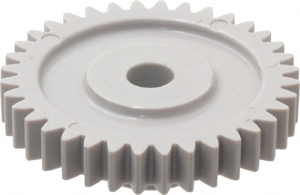 Spur Gear: 36 Teeth, 1/4" Bore Dia, Standard Bore