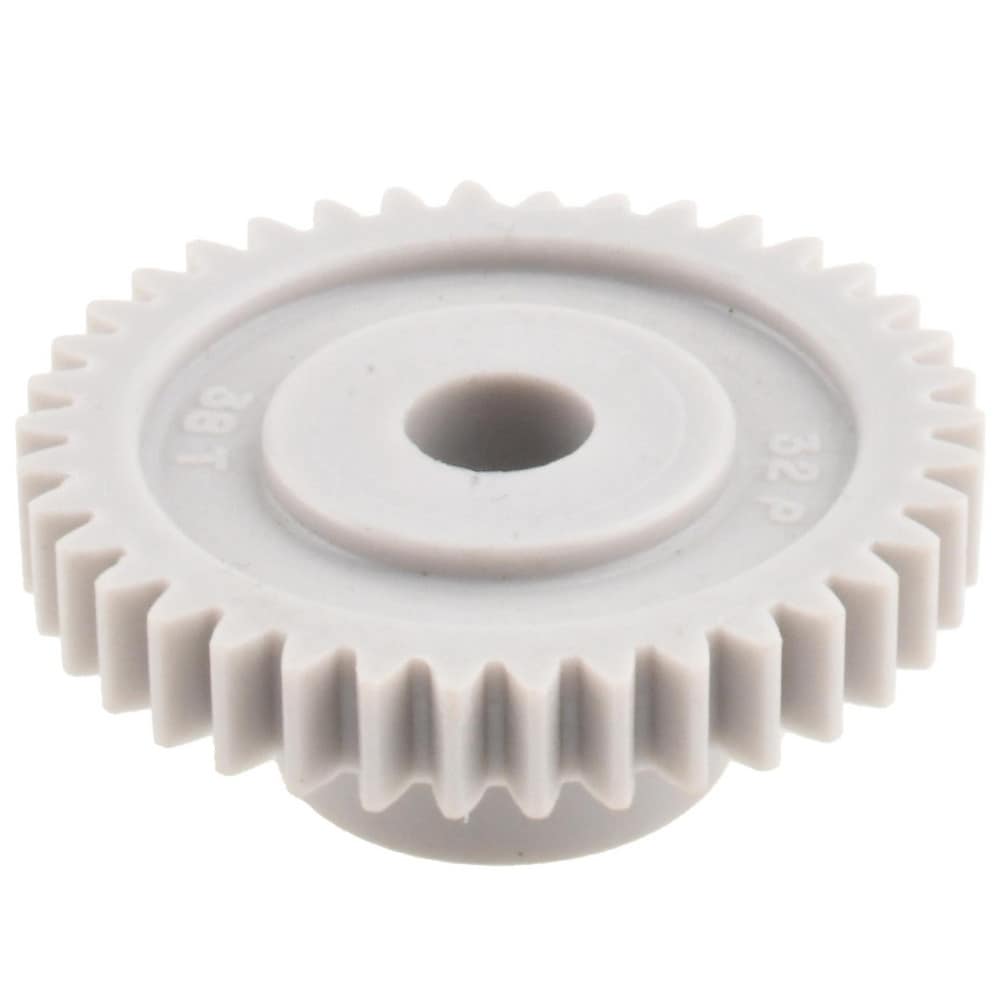 Spur Gear: 38 Teeth, 1/4" Bore Dia