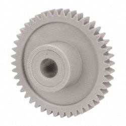 Spur Gear: 44 Teeth, 1/4" Bore Dia