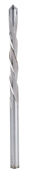 Spiral Router Bit: 0.125" Dia, 1/8" Shank Dia, Upcut