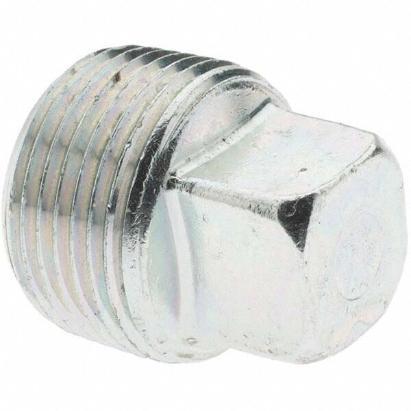 Industrial Pipe Square Head Plug: 3/4" Male Thread, MNPT
