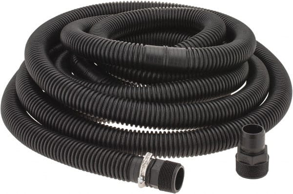 Sump Pump Hose; Length (Feet): 24 ; Material: Corrugated Polyethylene ; Accessories: 1 1/2" PVC Male Adaptor and 1 Galvanized Steel Clamp
