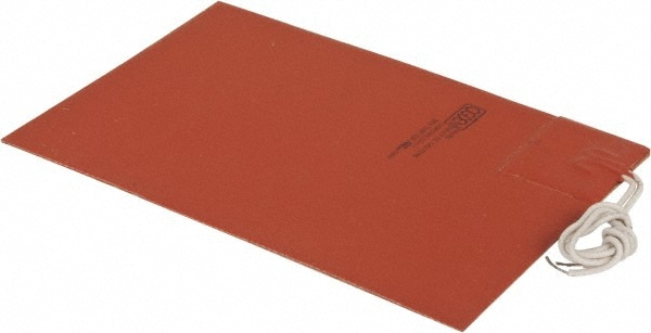 9" Long x 6" Wide, Rectangular, Silicon Rubber, Standard Heat Blanket