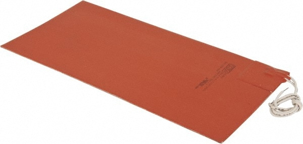 12" Long x 6" Wide, Rectangular, Silicon Rubber, Standard Heat Blanket