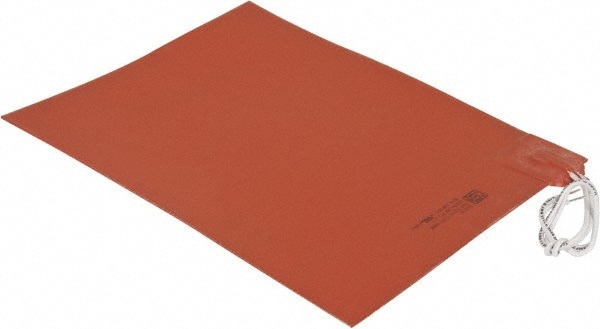 12" Long x 9" Wide, Rectangular, Silicon Rubber, Standard Heat Blanket
