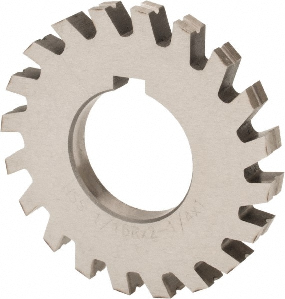 3/64" Radius, 2-1/4" Cut Diam, 0.0938" Circle Diam, 1" Arbor Concave Radius Cutter