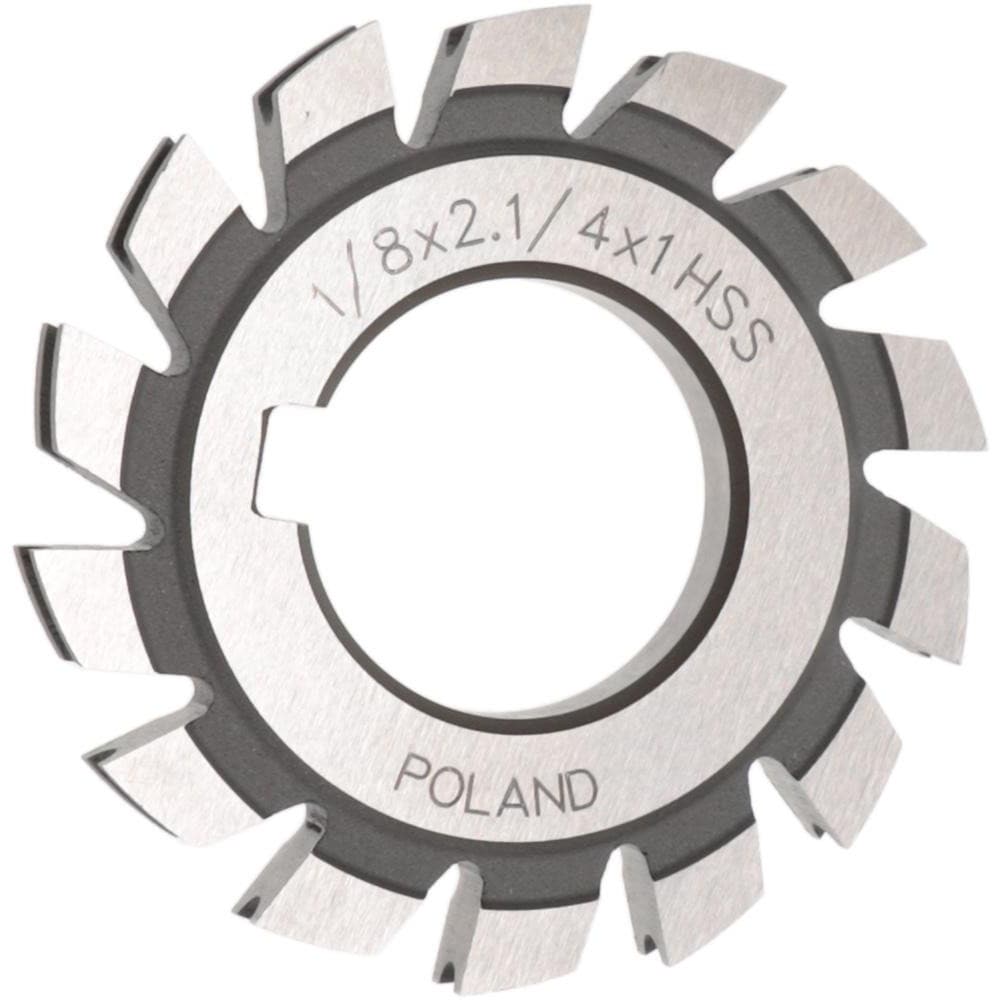 1/16" Radius, 2-1/4" Cut Diam, 1/8" Circle Diam, 1" Arbor Concave Radius Cutter