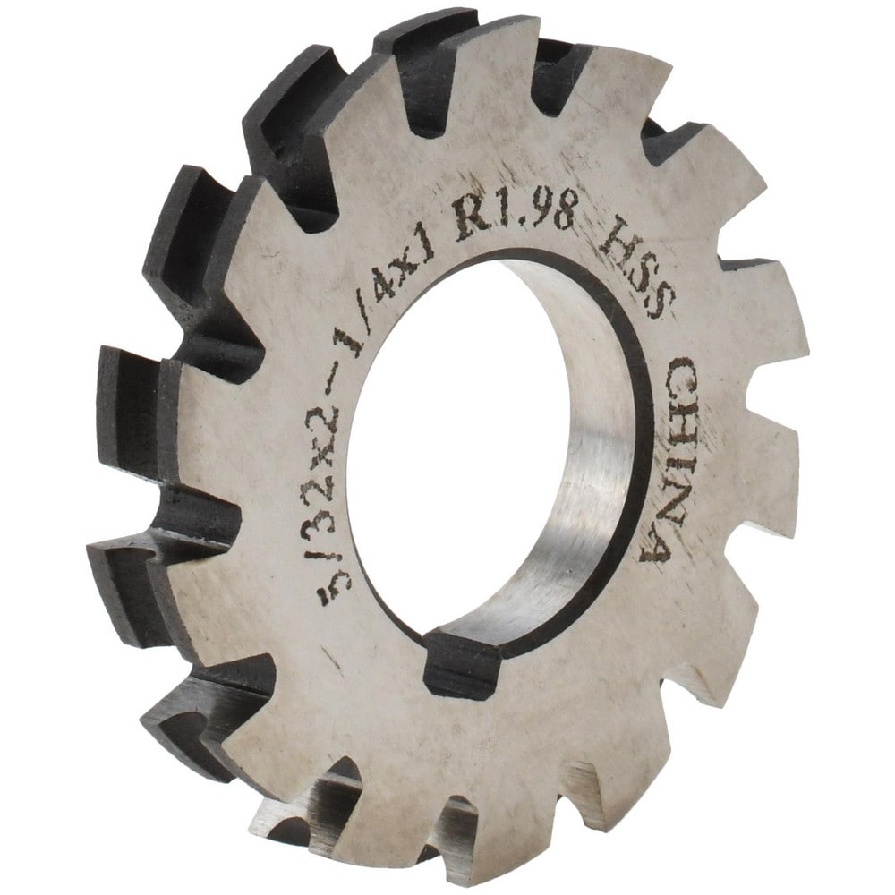 5/64" Radius, 2-1/4" Cut Diam, 0.1563" Circle Diam, 0.1563" Cut Width, 1" Arbor Concave Radius Cutter