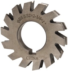 Value Collection 316-0108 5/64" Radius, 2-1/4" Cut Diam, 0.1563" Circle Diam, 0.1563" Cut Width, 1" Arbor Concave Radius Cutter Image