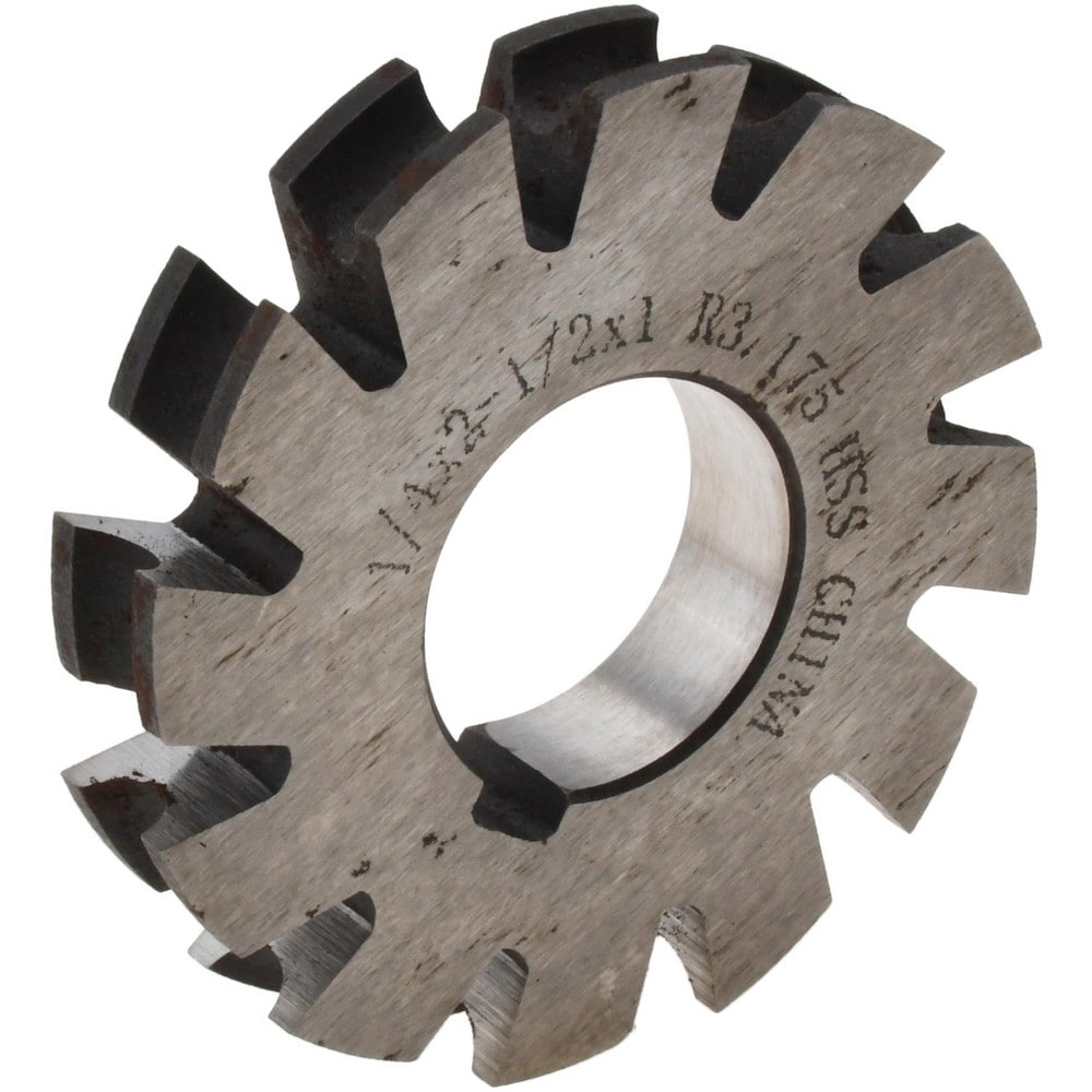 1/8" Radius, 2-1/2" Cut Diam, 1/4" Circle Diam, 1" Arbor Concave Radius Cutter