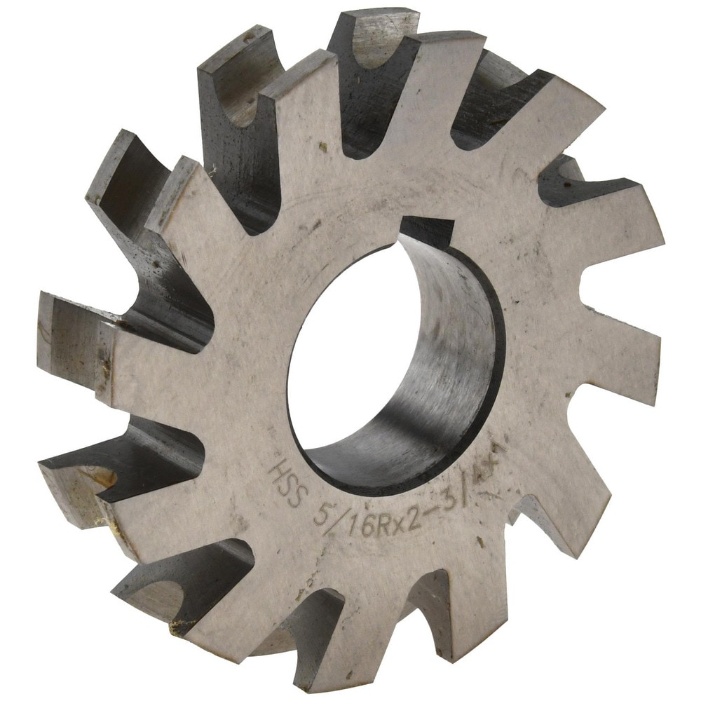 5/32" Radius, 2-3/4" Cut Diam, 5/16" Circle Diam, 1" Arbor Concave Radius Cutter