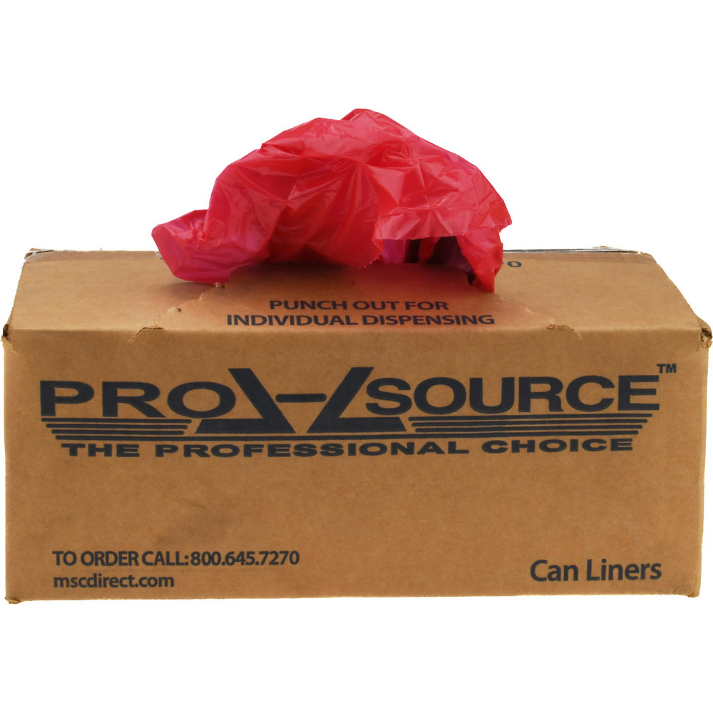 500 Qty 1 Pack 10 Gal Capacity, Red, Low-Density Polyethylene, Hazardous Waste Bag