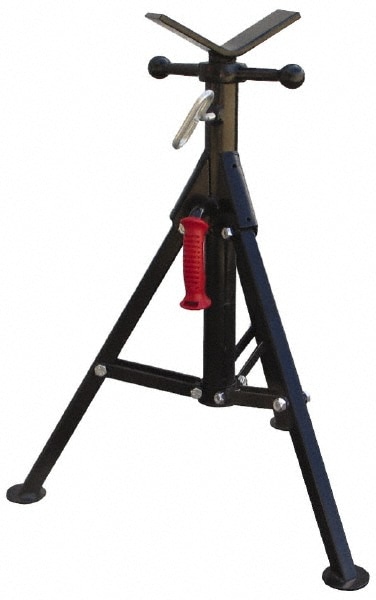 Value Collection 33-05-250 1/4" to 12" Pipe Capacity, Portable Folding Vee-Head Stand Image