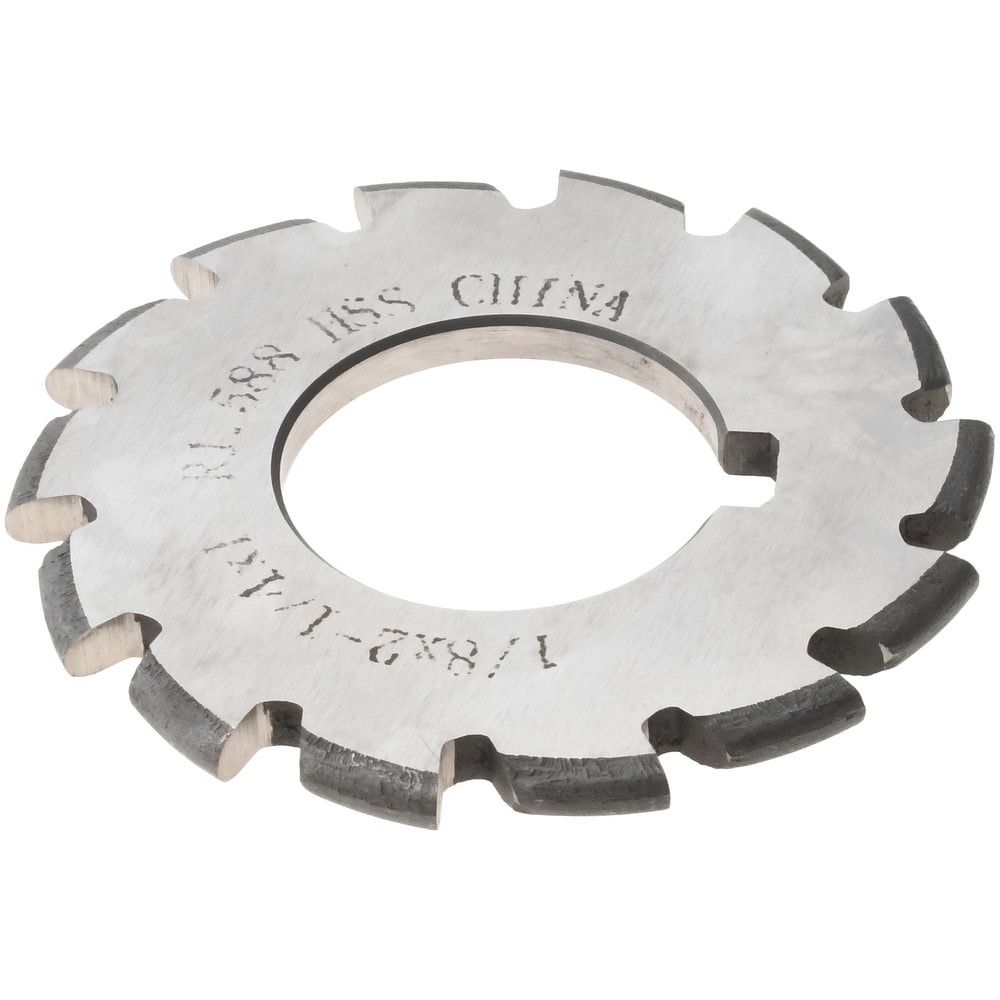 1/16" Radius, 2-1/4" Diam, 12 Teeth, Arbor Connection, High Speed Steel Convex Radius Cutter