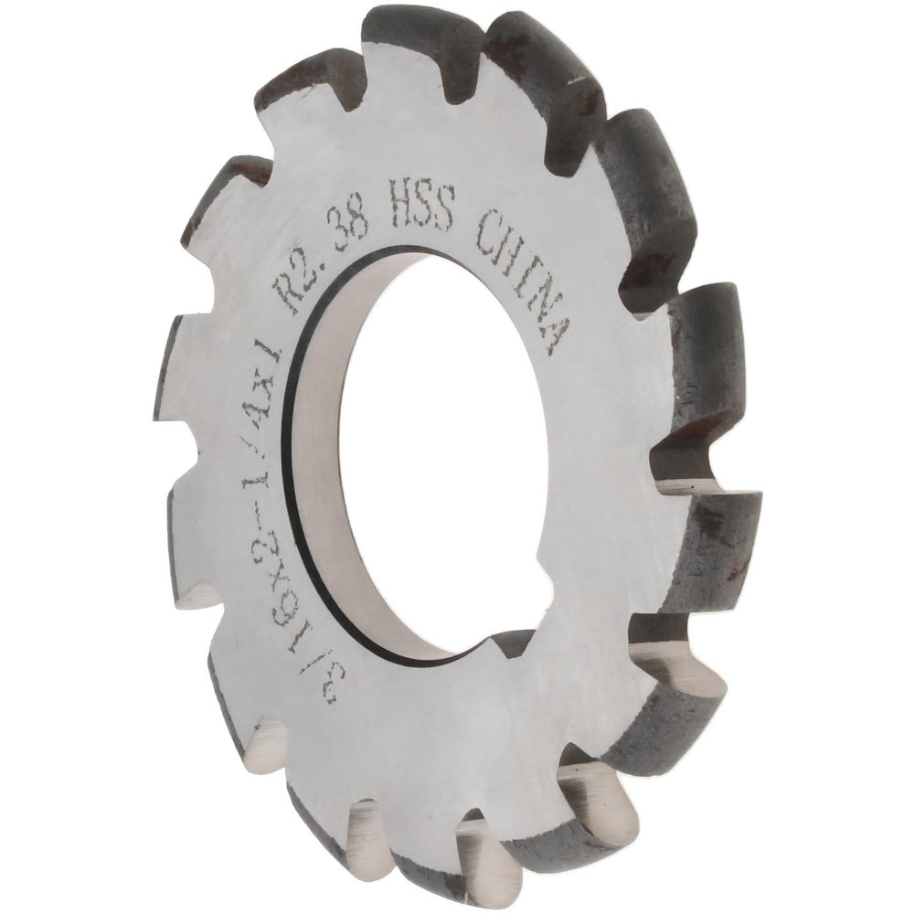 3/16" Radius, 2-1/4" Diam, 14 Teeth, Arbor Connection, High Speed Steel Convex Radius Cutter