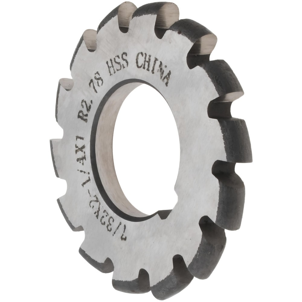 7/64" Radius, 2-1/4" Diam, 12 Teeth, Arbor Connection, High Speed Steel Convex Radius Cutter