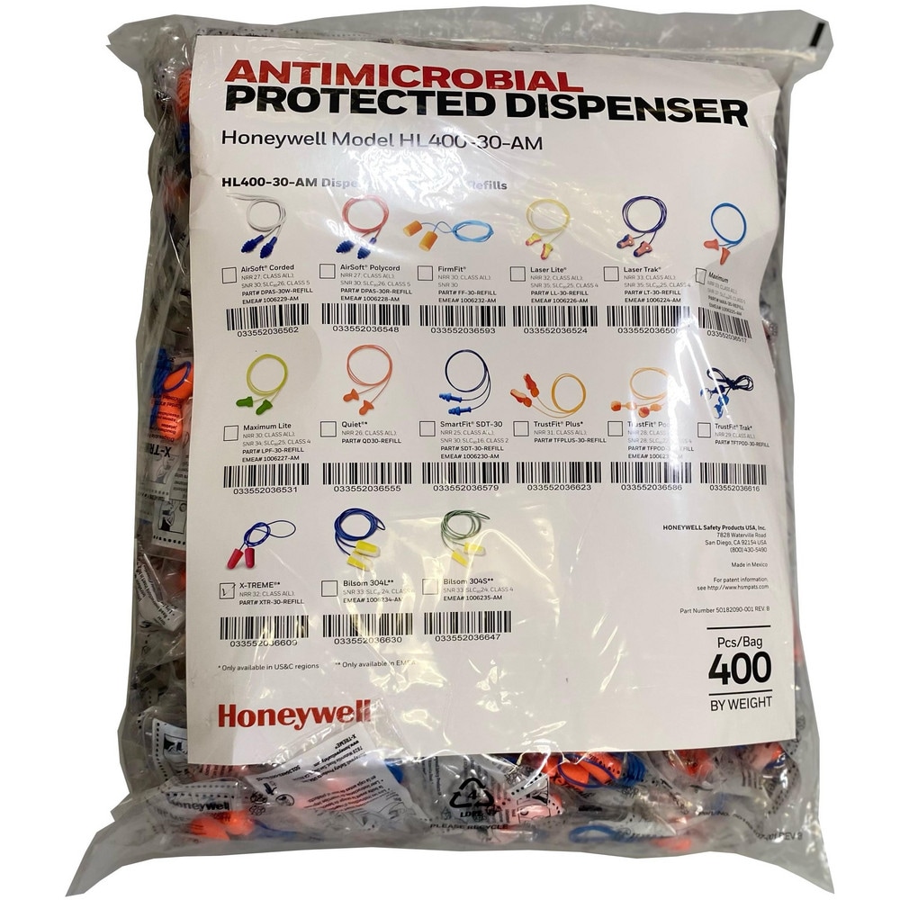Honeywell earplug dispenser refill 5 bags pr pvc flanged shape 32