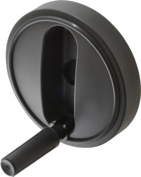 6.3" Diam, Thermoplastic Handwheel with Handle