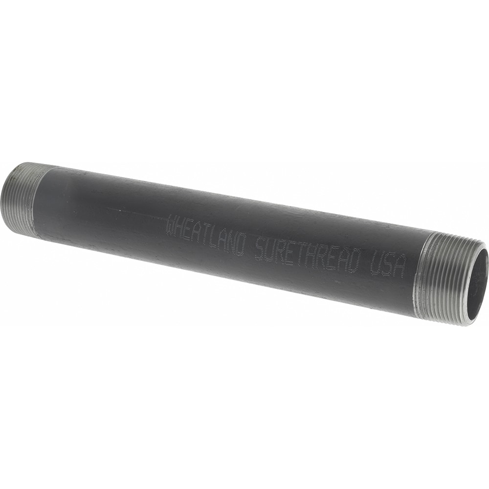 Value Collection XNB08120 Schedule 80, 1-1/2" Diam x 12" Long Black Pipe Nipple Image