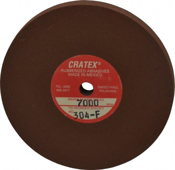 Cratex 304 F Surface Grinding Wheel: 3" Dia, 1/4" Thick, 1/4" Hole 