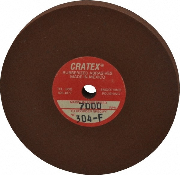 Cratex 304 F Surface Grinding Wheel: 3" Dia, 1/4" Thick, 1/4" Hole Image