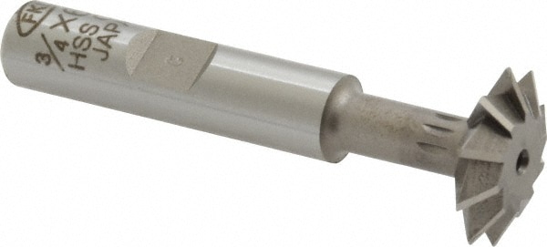 Value Collection SWC0660CO Double Angle Milling Cutter: 60 °, 3/4" Cut Dia, 3/16" Cut Width, 3/8" Shank Dia, Cobalt Image