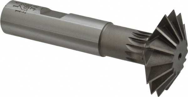 Value Collection SWC1260CO Double Angle Milling Cutter: 60 °, 1-1/2" Cut Dia, 1/2" Cut Width, 5/8" Shank Dia, Cobalt Image