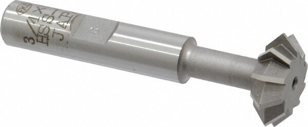 Value Collection SWC0690CO Double Angle Milling Cutter: 90 °, 3/4" Cut Dia, 1/4" Cut Width, 3/8" Shank Dia, Cobalt Image