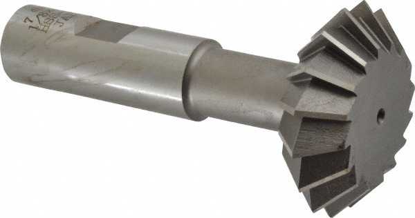 Value Collection SWC1590CO Double Angle Milling Cutter: 90 °, 1-7/8" Cut Dia, 5/8" Cut Width, 3/4" Shank Dia, Cobalt Image