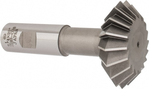 Value Collection SWC1890CO Double Angle Milling Cutter: 90 °, 2-1/4" Cut Dia, 3/4" Cut Width, 7/8" Shank Dia, Cobalt Image