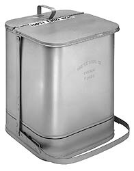 Oily Waste Cans & Receptacles; Capacity (Gal.): 8.0 ; Capacity: 8.0 ; Opening Style: Foot Operated ; Color: Red ; Material: Stainless Steel; Stainless Steel ; Length (Inch): 13