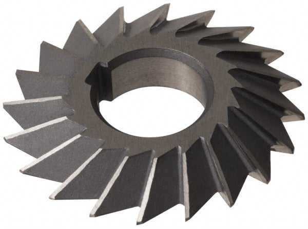 Value Collection 328-4542 Double Angle Milling Cutter: 45 °, 5" Cut Dia, 1" Cut Width, 1-1/4" Arbor Hole, High Speed Steel 