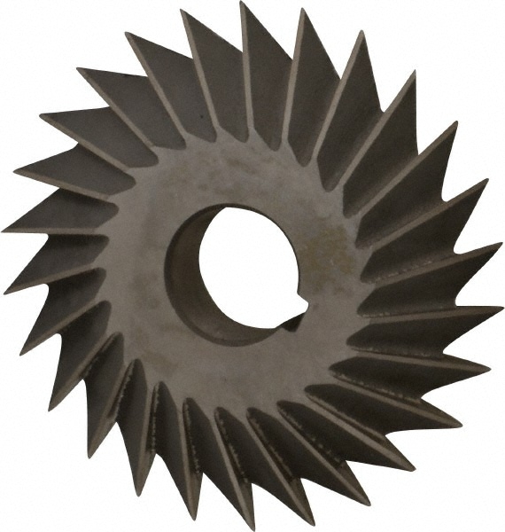 Value Collection 328-4435 Double Angle Milling Cutter: 45 °, 4" Cut Dia, 3/4" Cut Width, 1" Arbor Hole, High Speed Steel Image