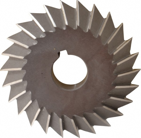 Value Collection 328-5435 Double Angle Milling Cutter: 60 °, 4" Cut Dia, 3/4" Cut Width, 1" Arbor Hole, High Speed Steel Image