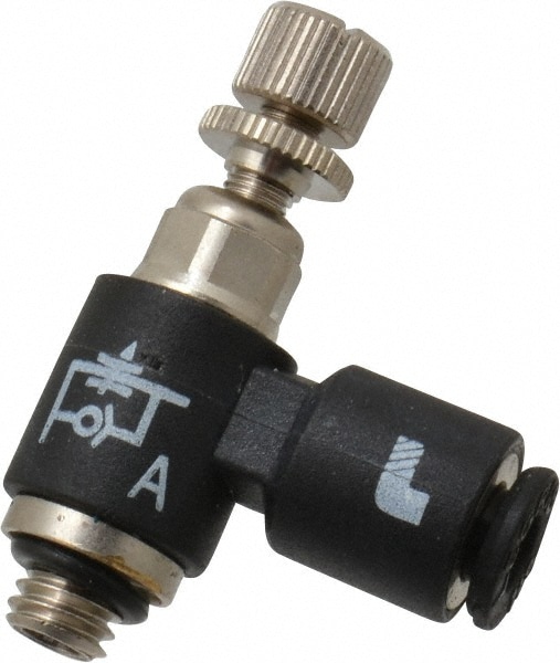 Legris 7660 53 20 Air Flow Control Valve: Miniature Flow Control, Tube x UNF, 1/8" Tube OD 