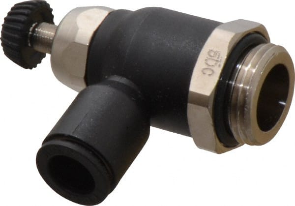 Legris 7060 08 17 Air Flow Control Valve: Compact Meter Out Flow Control, Tube x BSPP, 8mm Tube OD 
