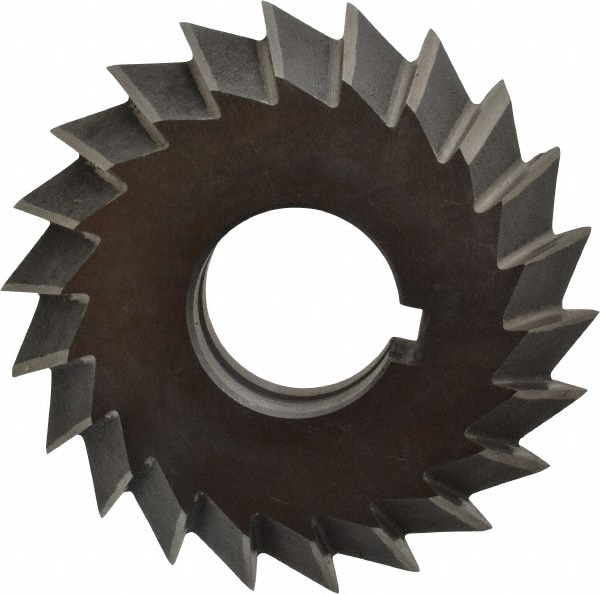 Value Collection 328-6366 Double Angle Milling Cutter: 90 °, 3" Cut Dia, 3/4" Cut Width, 1" Arbor Hole, High Speed Steel Image