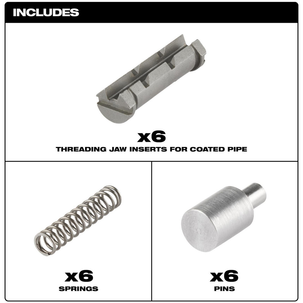 Milwaukee Tool - Pipe Wrench Accessories: Type: Jaw Insert Set; For Use ...