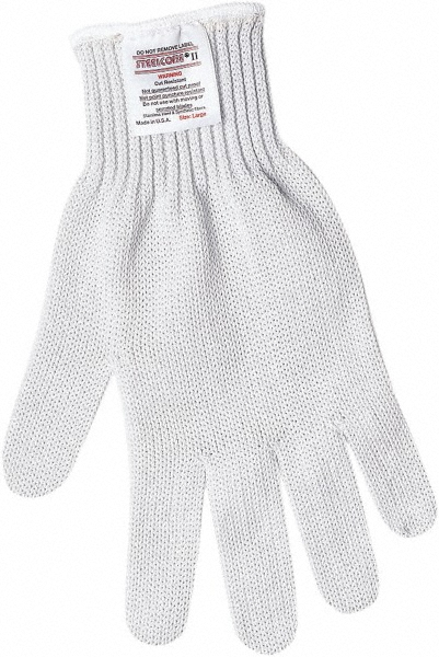 Cut & Abrasion-Resistant Glove: Steelcore®II 9350, Size Medium, ANSI Cut A8, ANSI Puncture 0, Uncoated, Steelcore - Steelcore, Uncoated-Coated, Uncoated Coating, White Ambidextrous