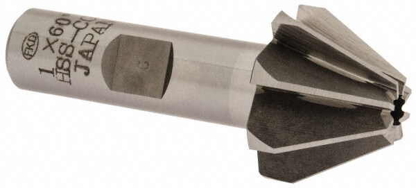 1" Large x 3/8" Small Diam, 11/16" Width of Cut, 60° Included Angle, Cobalt Face Angle Cutter