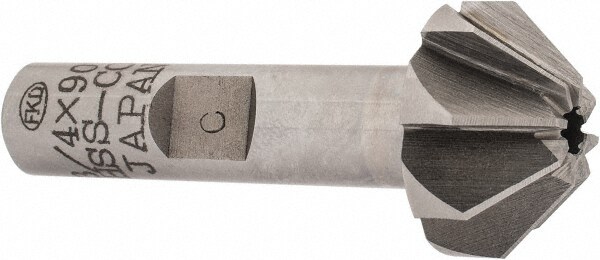 3/4" Large x 5/16" Small Diam, 3/8" Width of Cut, 90° Included Angle, Cobalt Face Angle Cutter