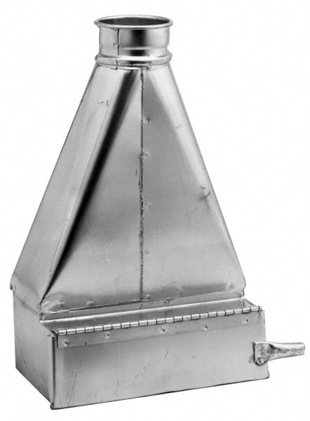 4" ID, Galvanized Duct Floor Sweep
