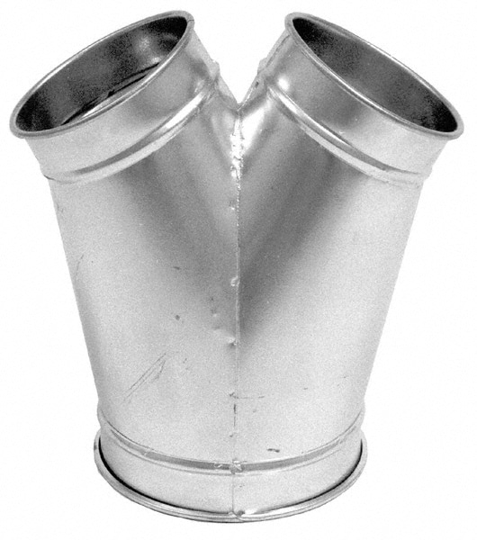 6-4-4" ID, Galvanized Duct Y-Branch